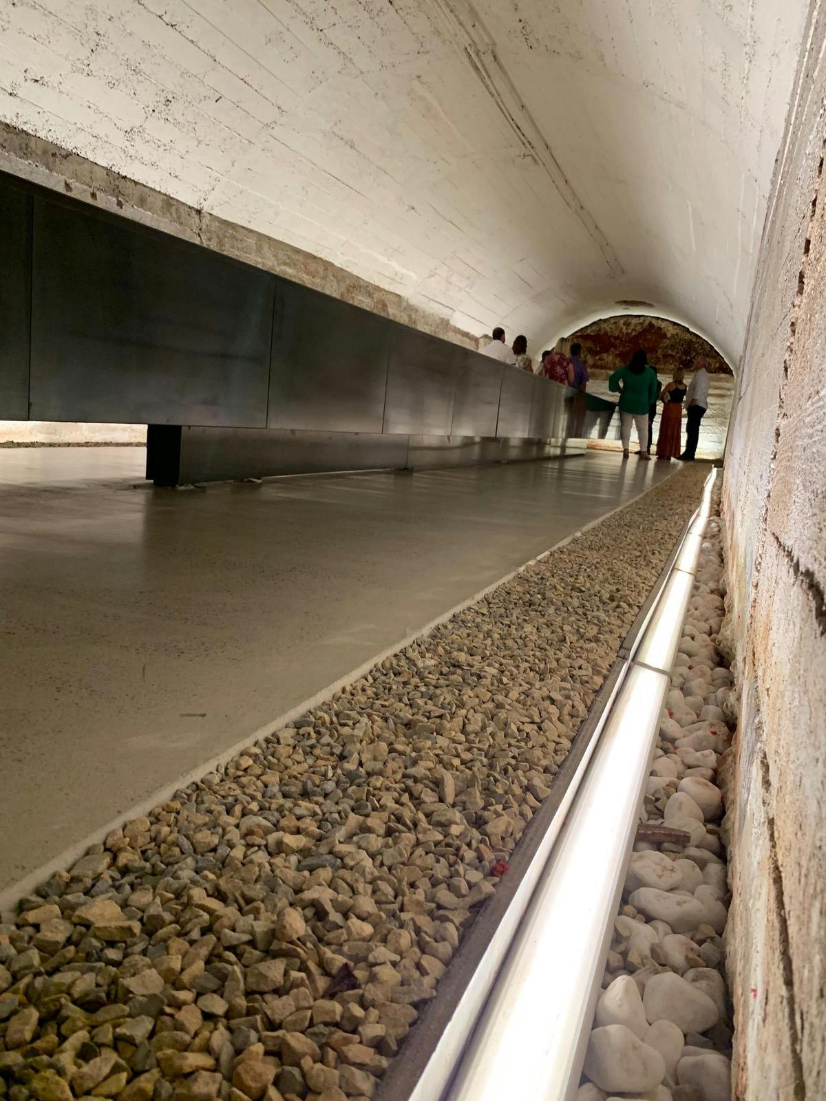 Concrete underground wine cellar