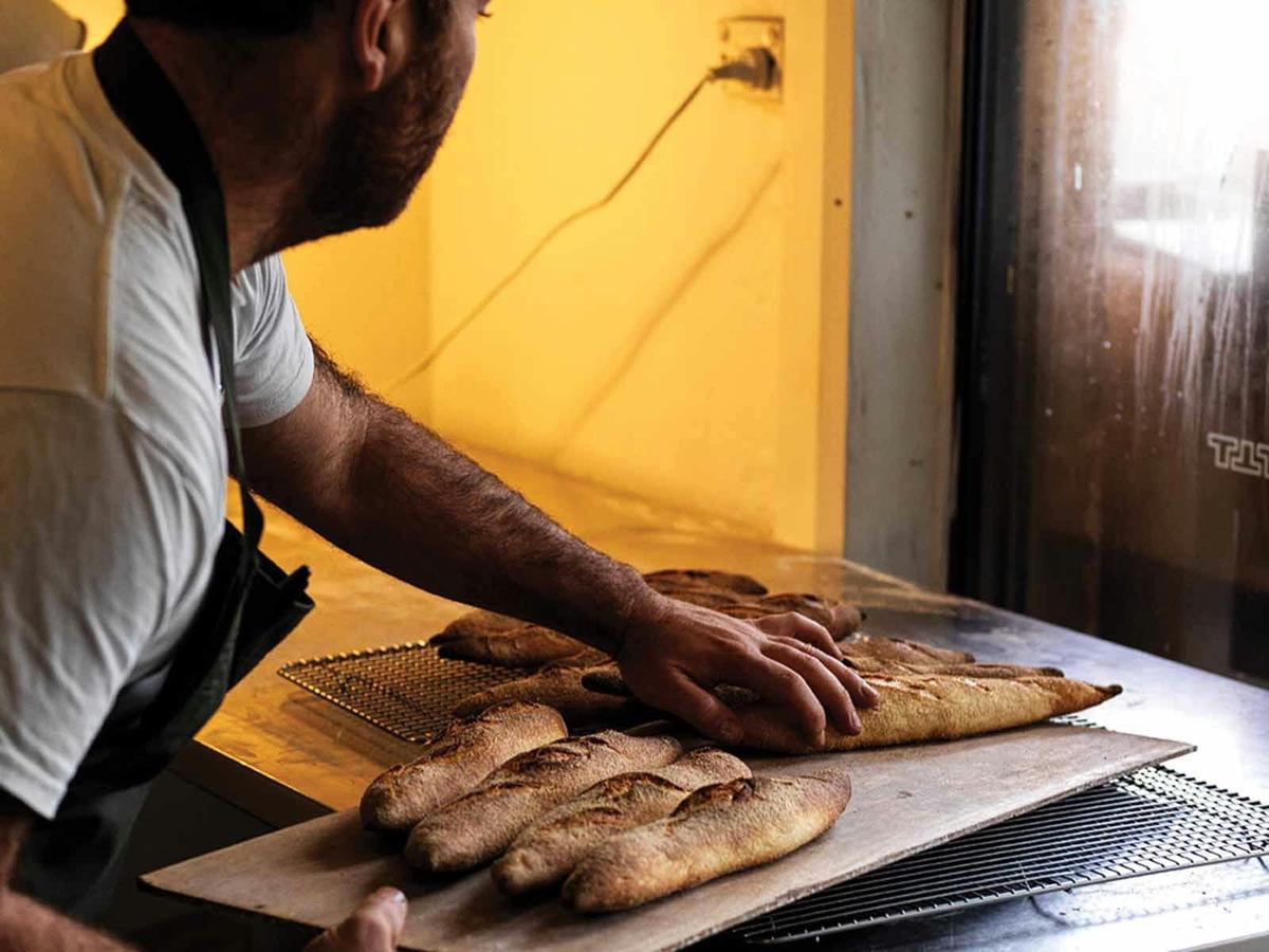 Fresh bread baked every morning at Thelma