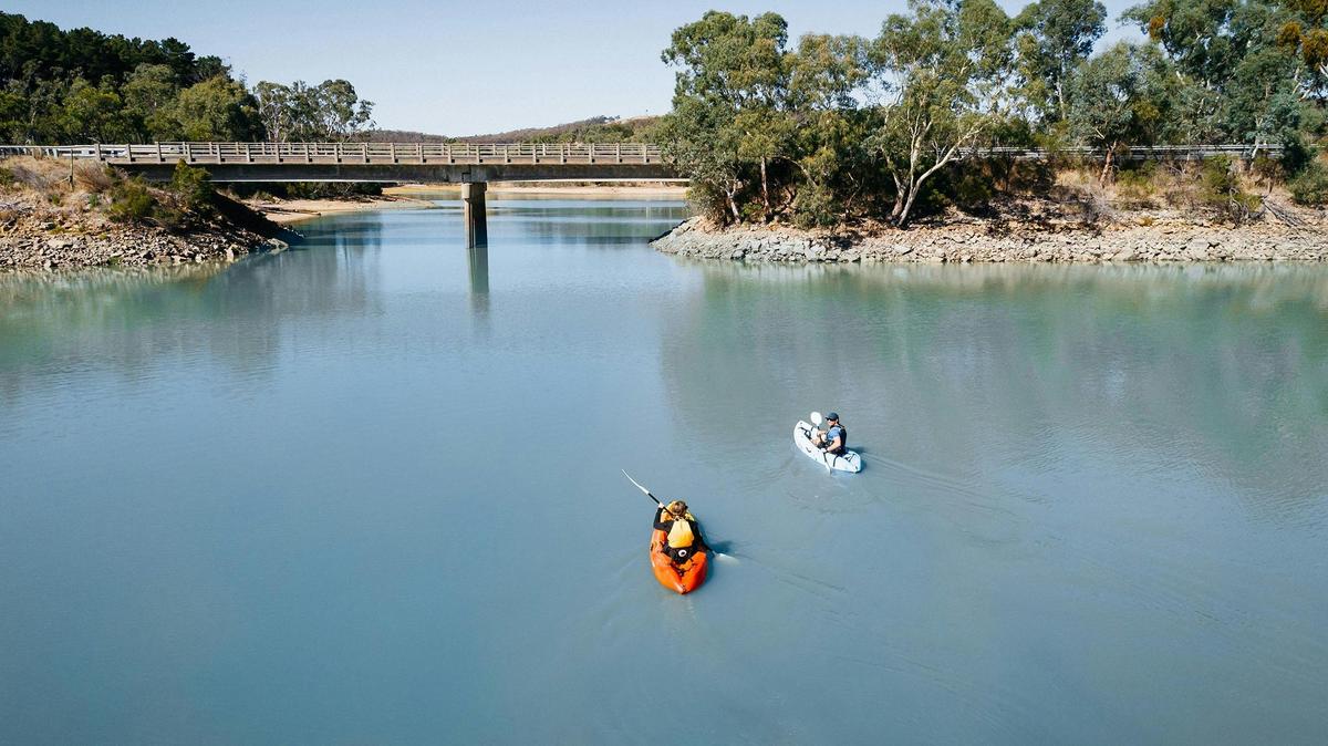 Take in the surrounding landscape from the water at Warren Reservoir Reserve