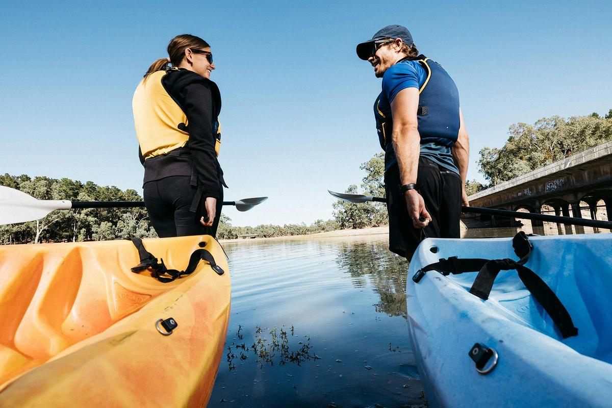 Grab your kayak and hit the water to taken in the spectacular views of the reservoir