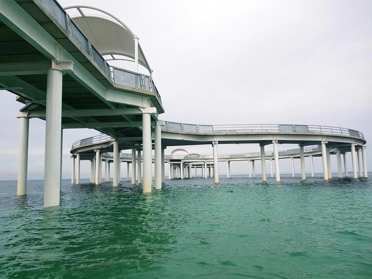 Stunning view underneath the Whyalla Jetty