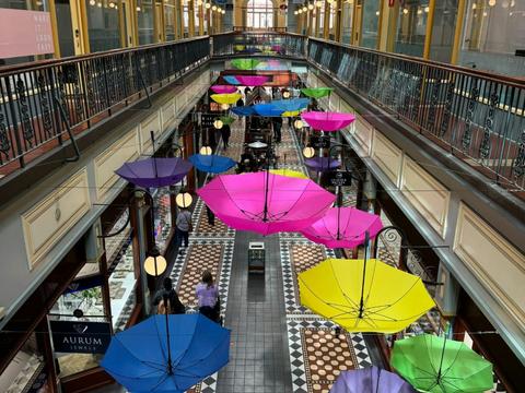 Winter Under the Umbrellas at Adelaide Arcade