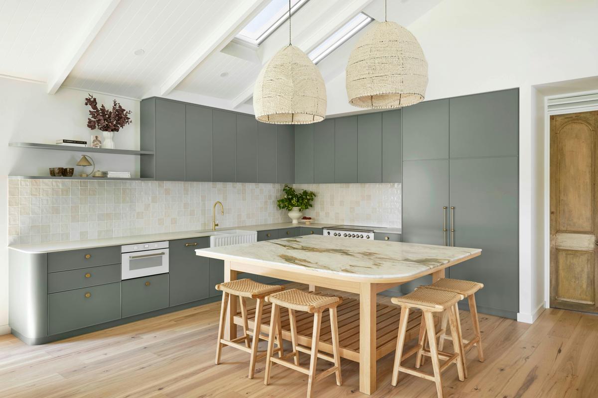large kitchen bench for all to enjoy