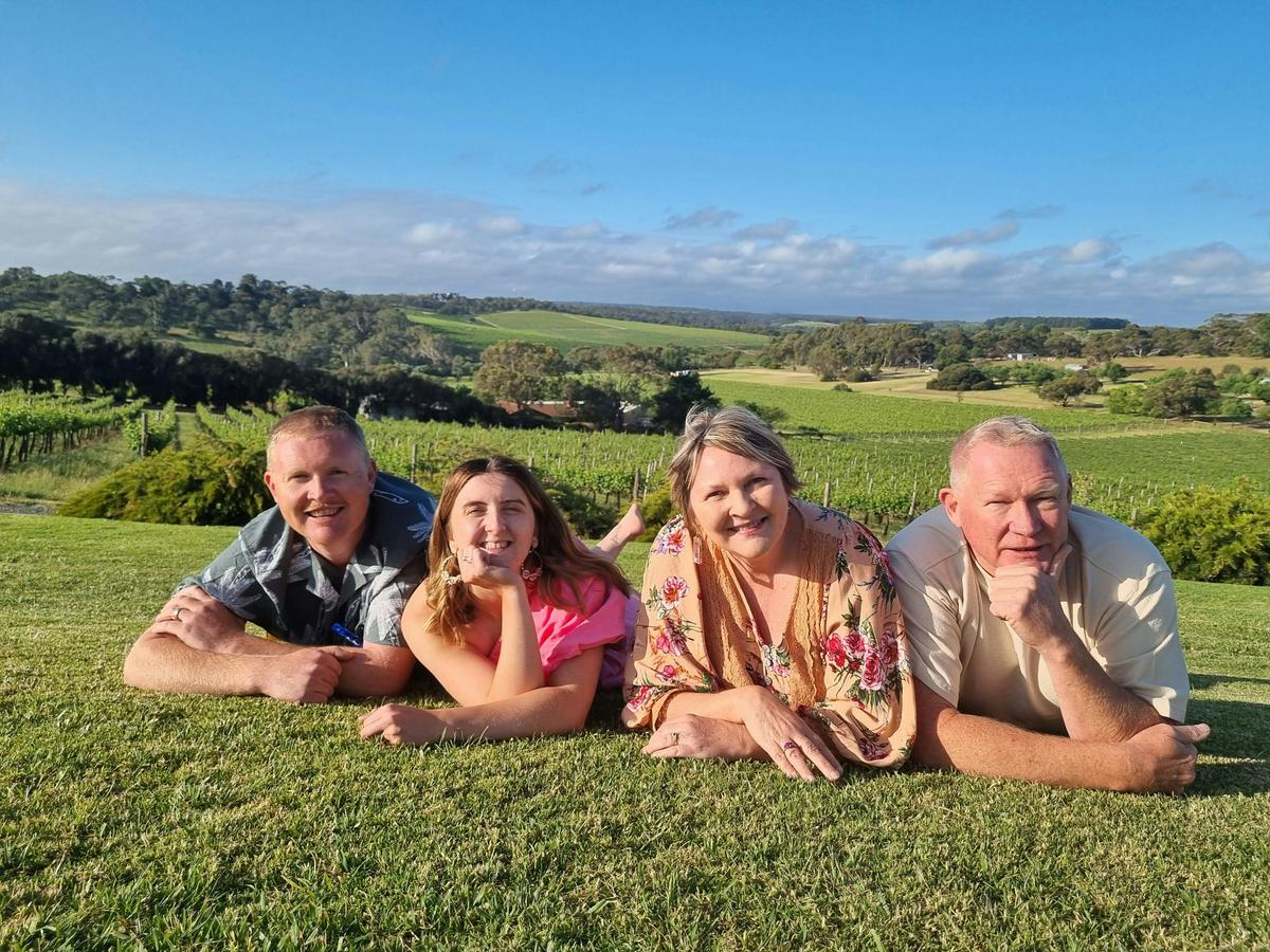 Wine touring with Caprice