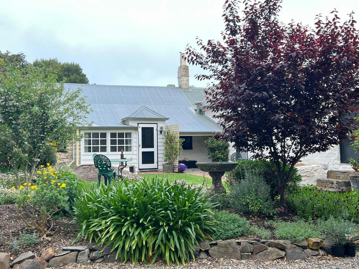 Looking through the garden towards the back door of Yelki by the Sea