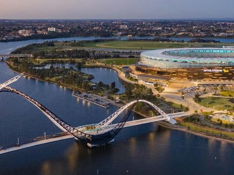 City Tour Perth & Fremantle & Swan River (with German speaking guide)