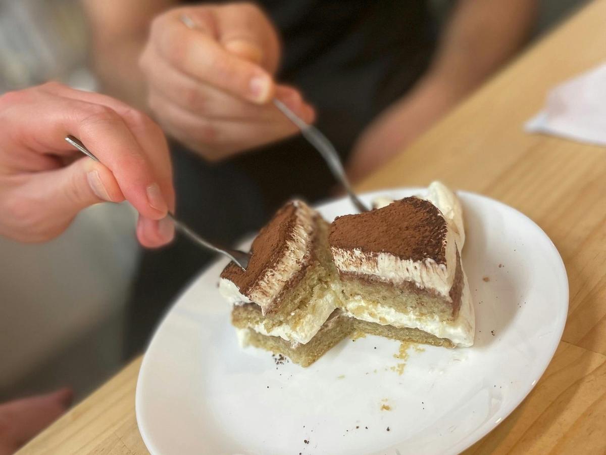 Vegan Tiramisu Tasting time