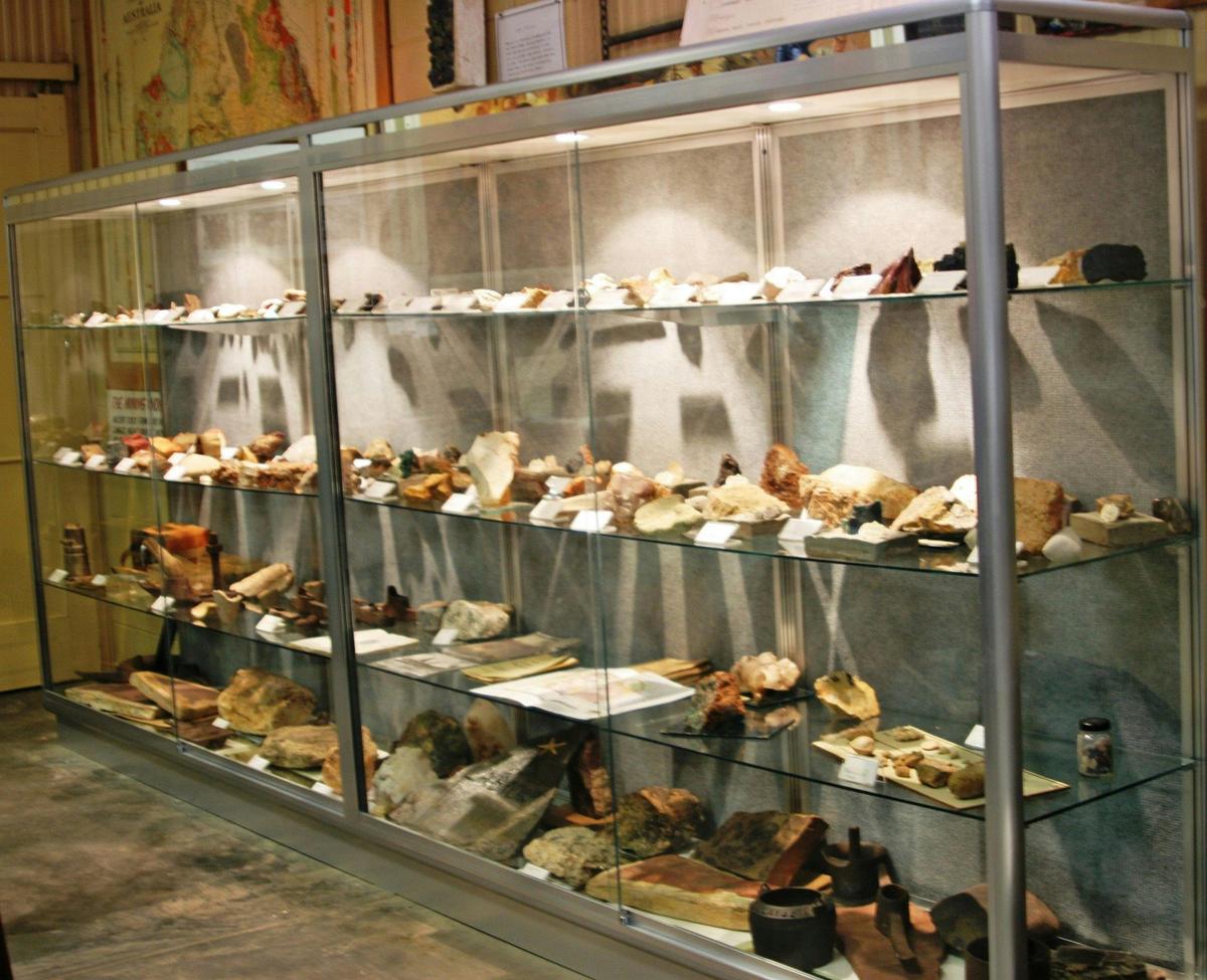 Samples of minerals mined in Central Australia