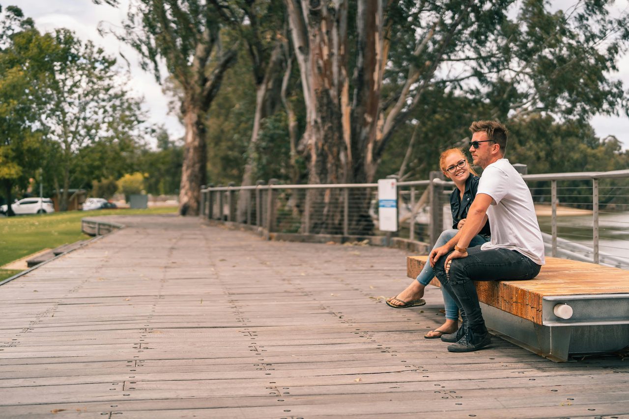 Barham Boardwalk is the perfect spot to sit by the river
