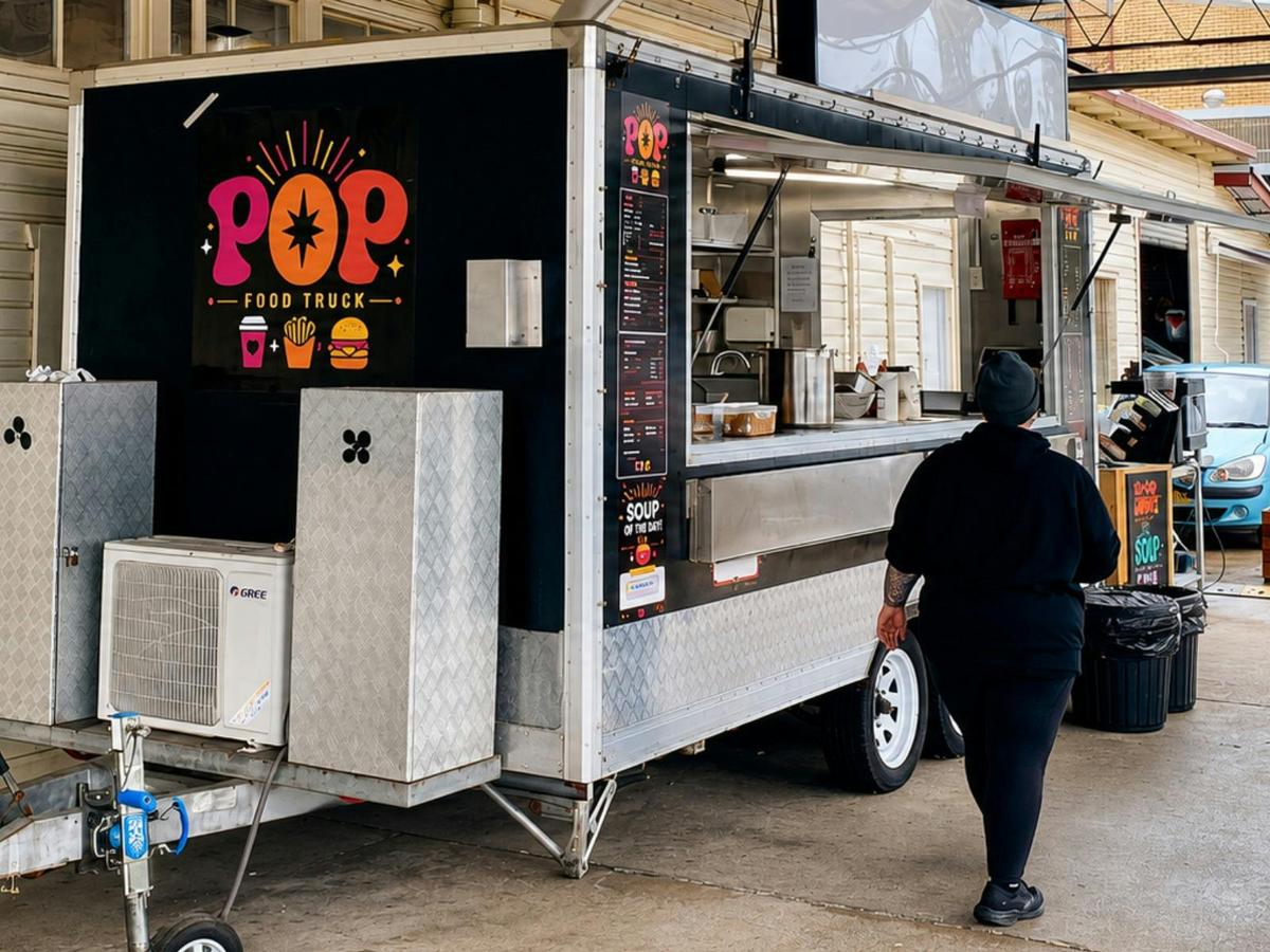 POP's Food Truck Set up at 126a Woodlark Street, Lismore