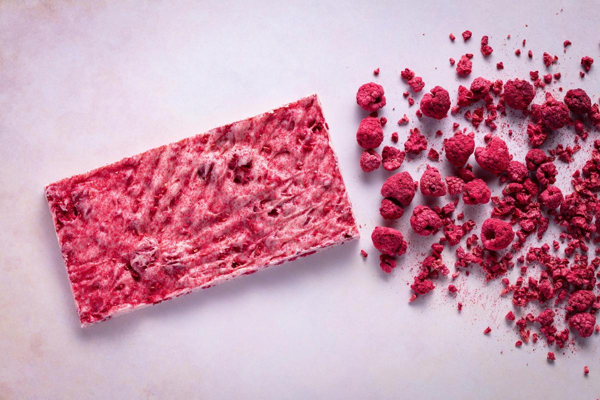 Fresh handcrafted Smashed Raspberry Slab