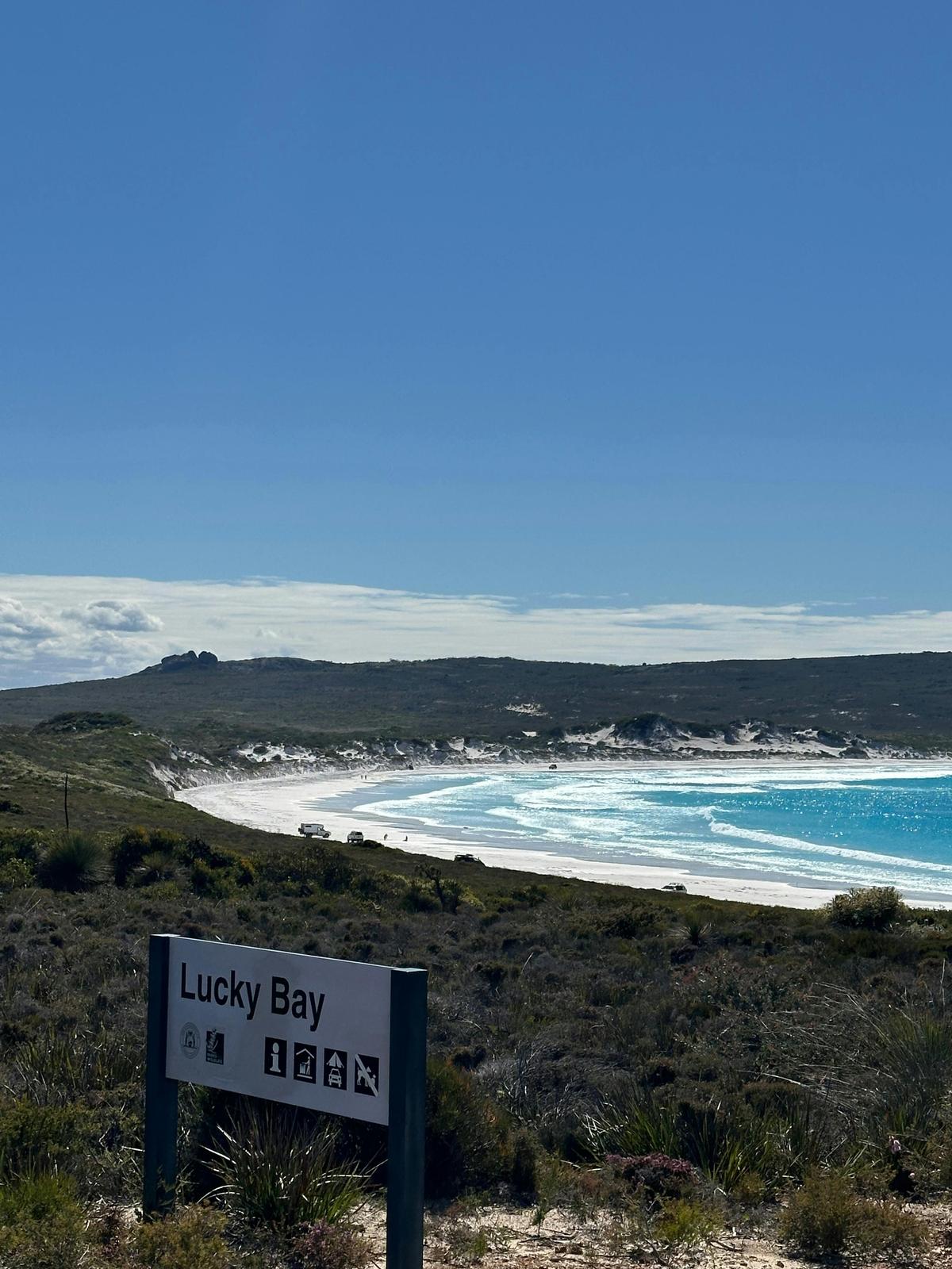 Glimpse of Lucky Bay