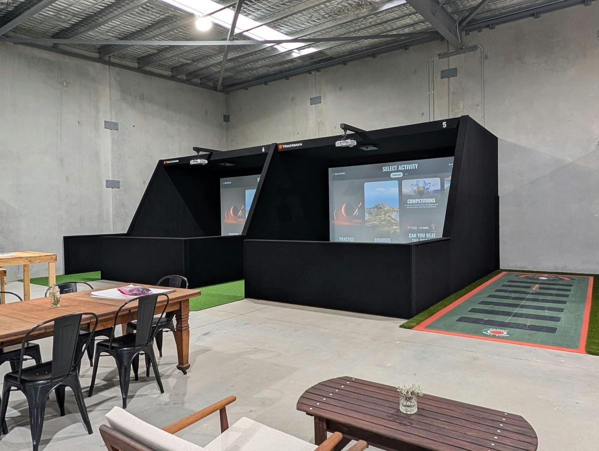Indoor golf simulators available for hire