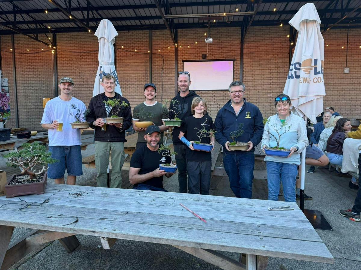 bonsai & brews finished group