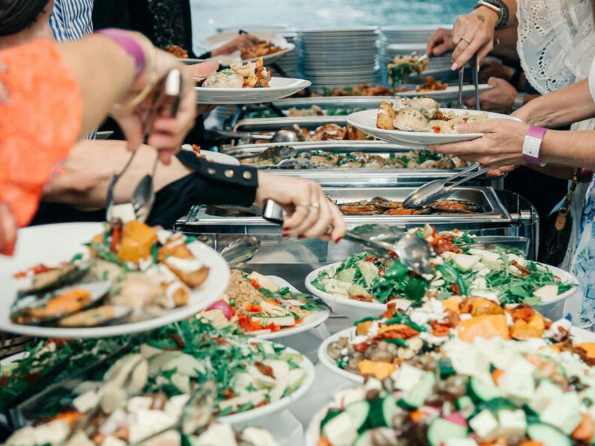 A generous buffet spread for guests to enjoy throughout the cruise