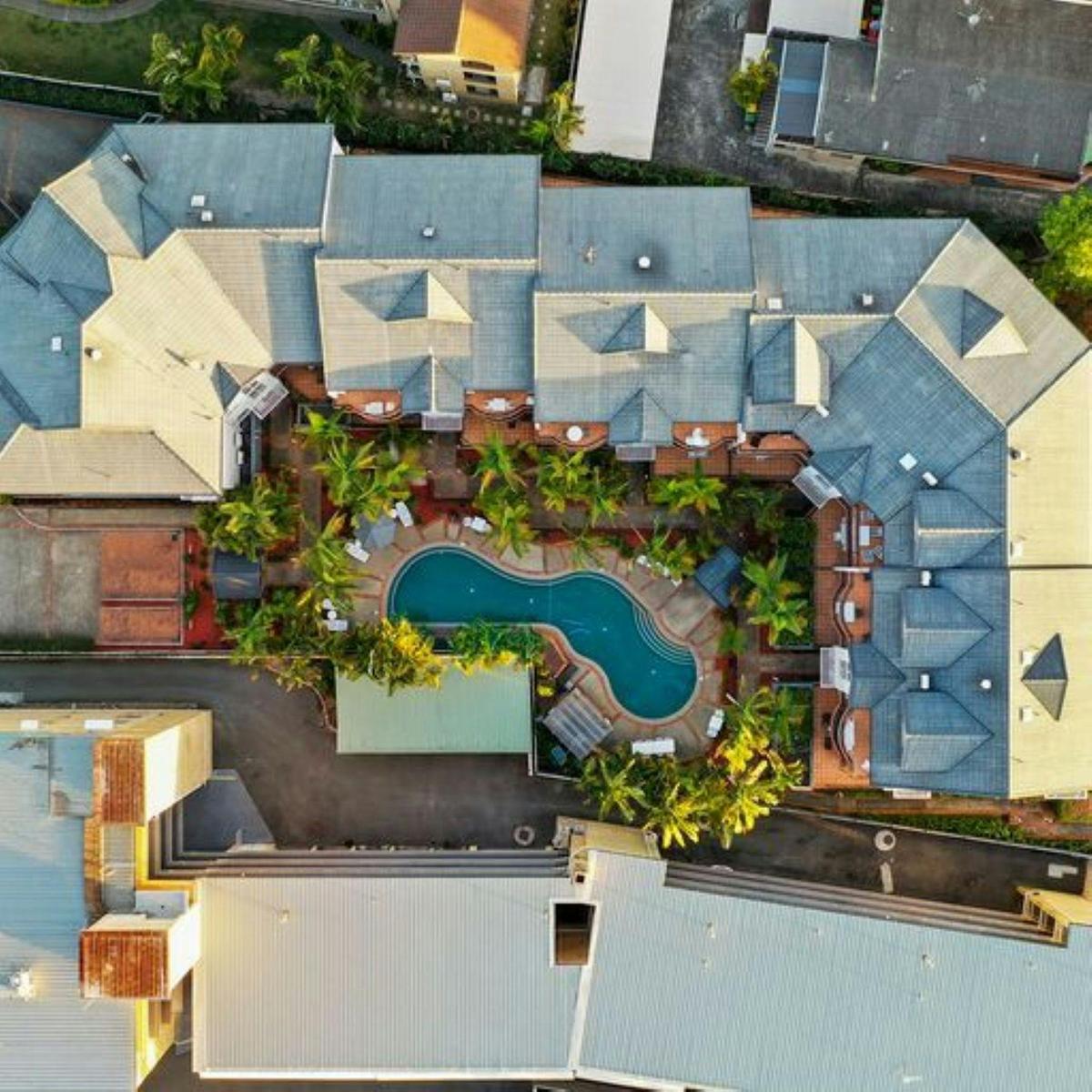 Overhead view of building