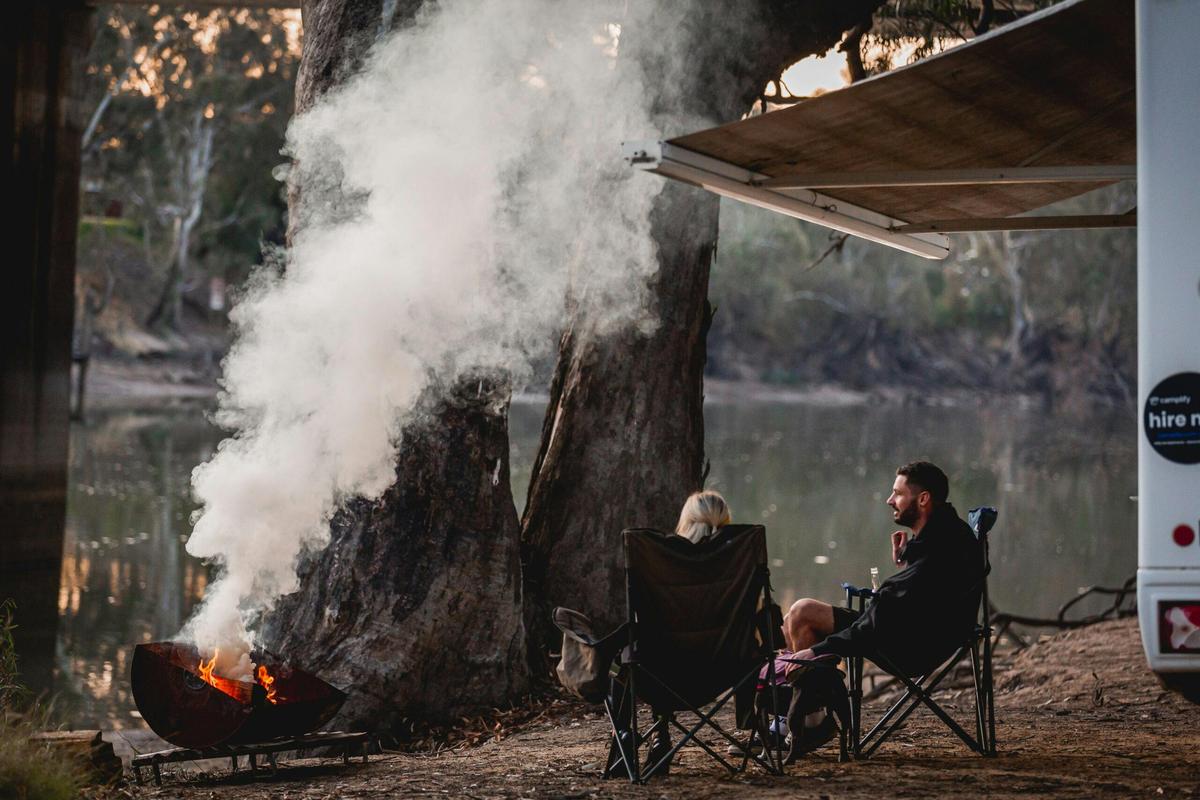 Riverside Camping with Fire Pit
