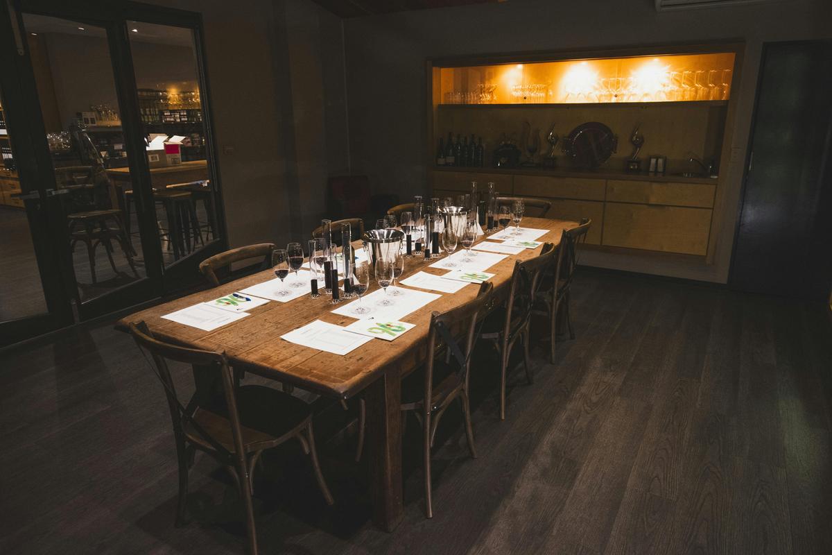 Wine Blending in the Trophy Room