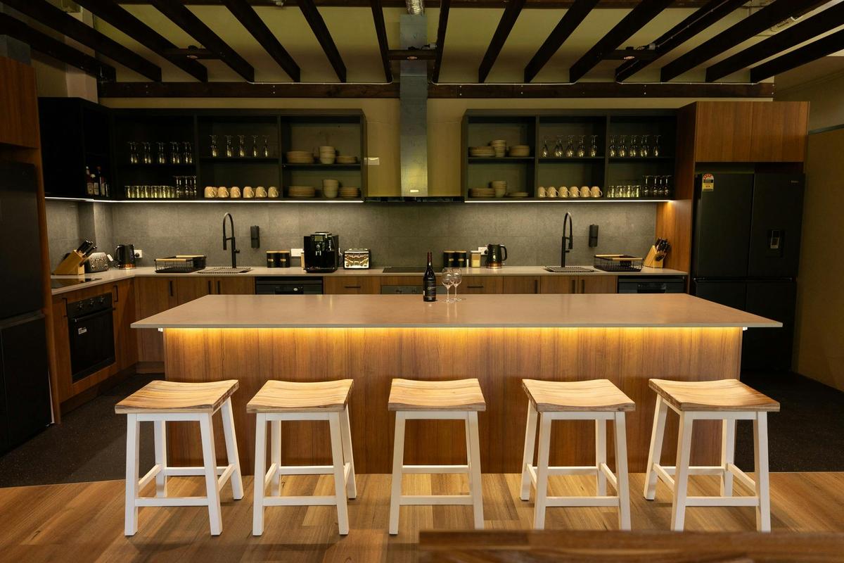 Communal kitchen for guests and groups