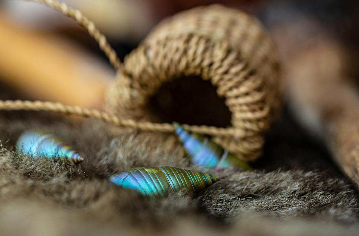 Cultural activities, such as weaving and shell stringing, are an important part of wukalina Walk