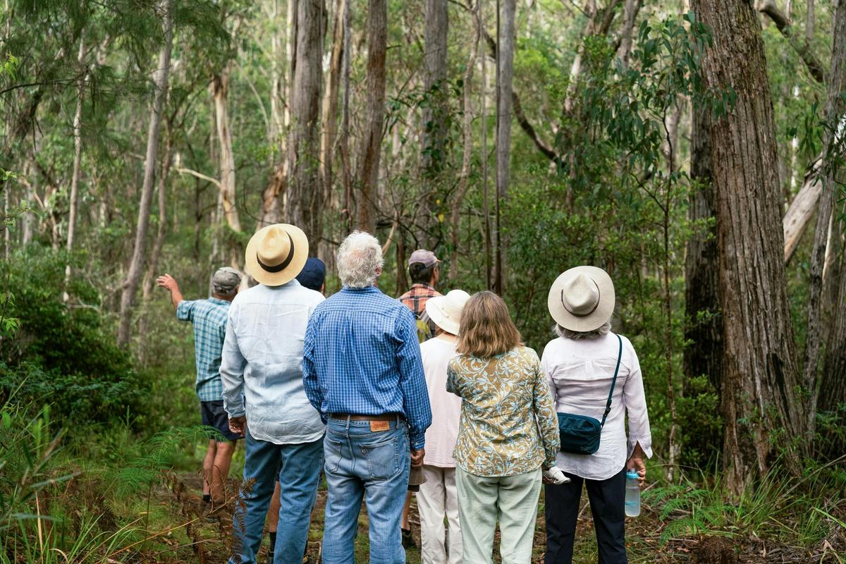 Exploring trails and local biodiversity on today's guided ecology walk!