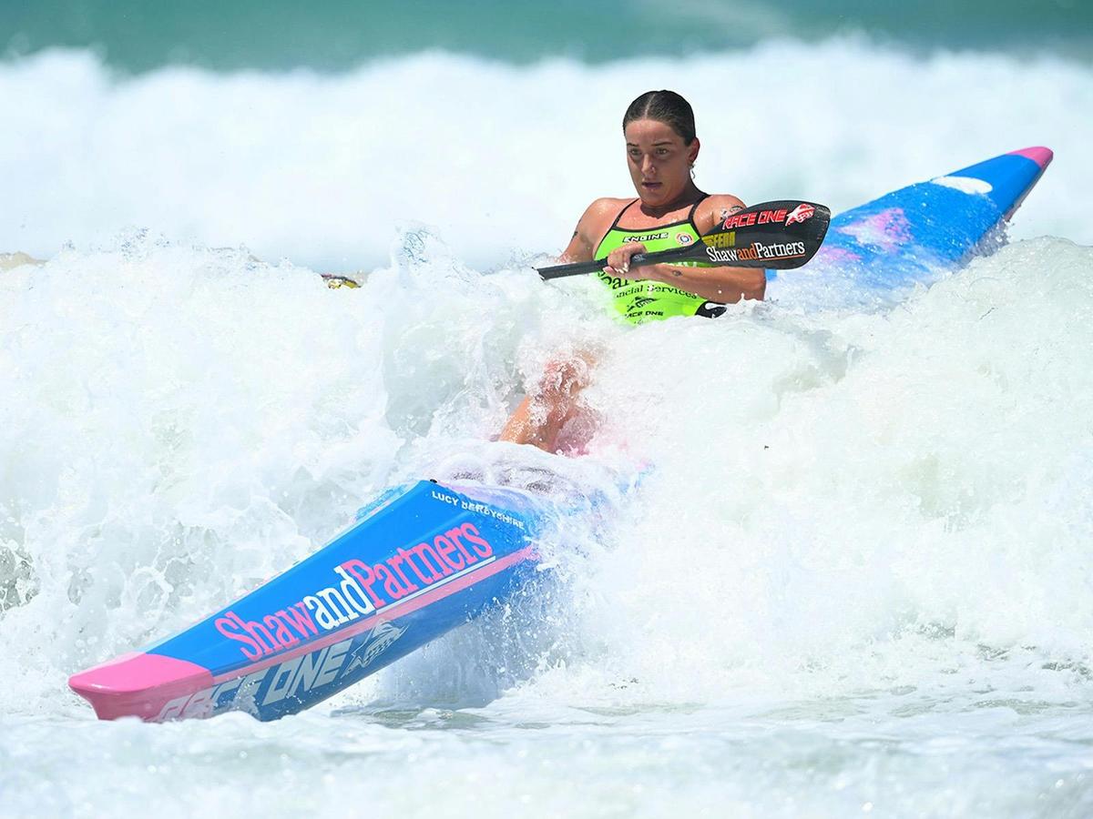 The surf can be tricky - athletes use their training as volunteer surf lifesavers to race