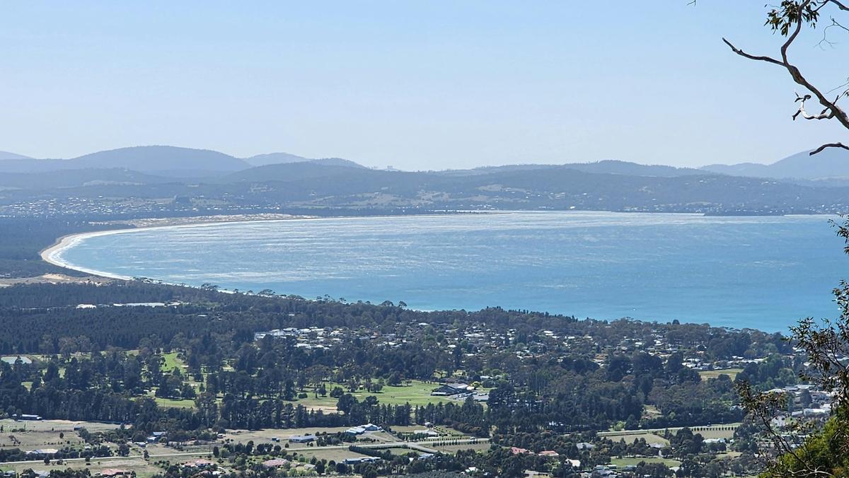 Beautiful views towards Hobart and Seven Mile Beach