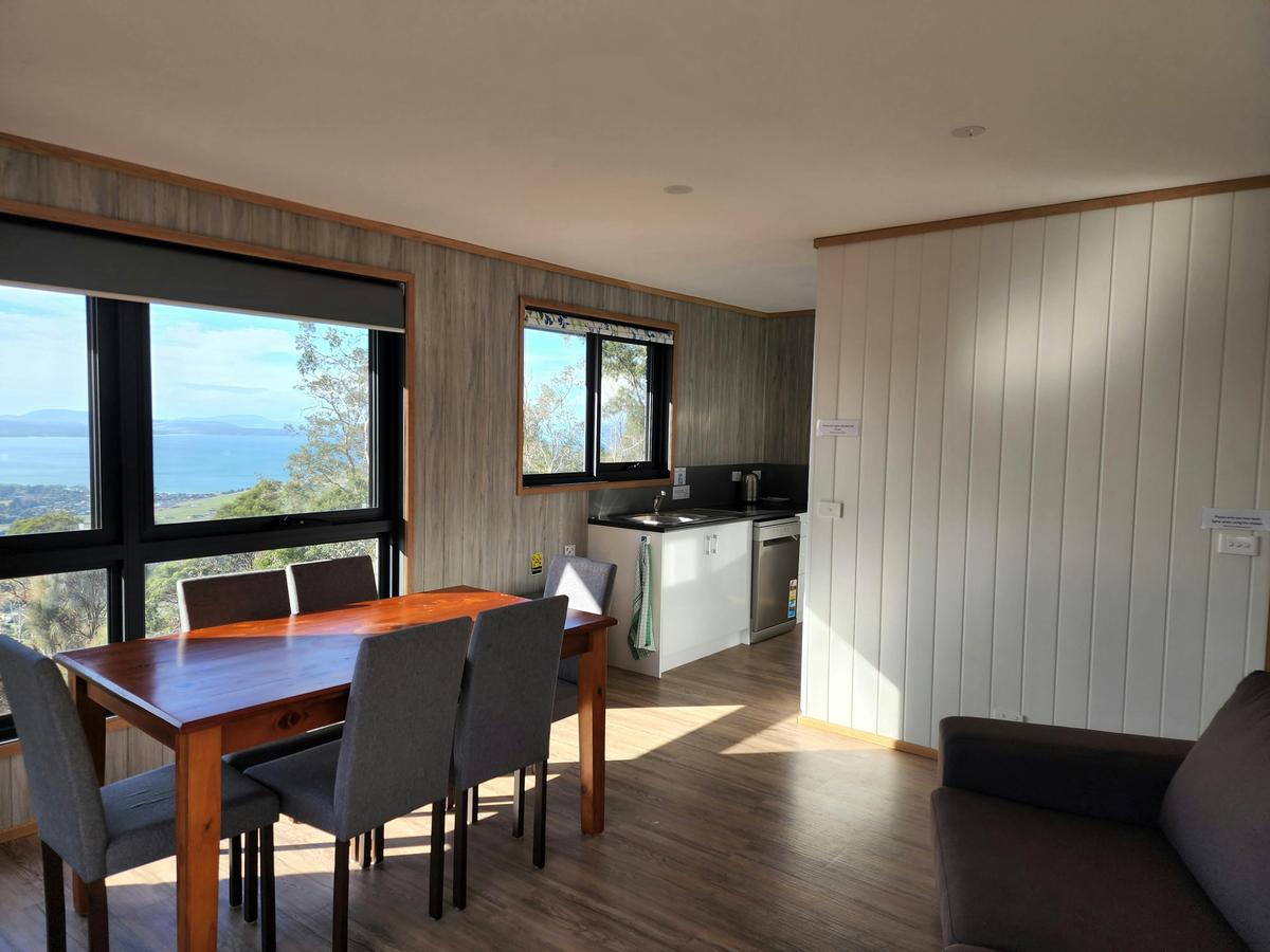 Comfortable living and dining area with beautiful views