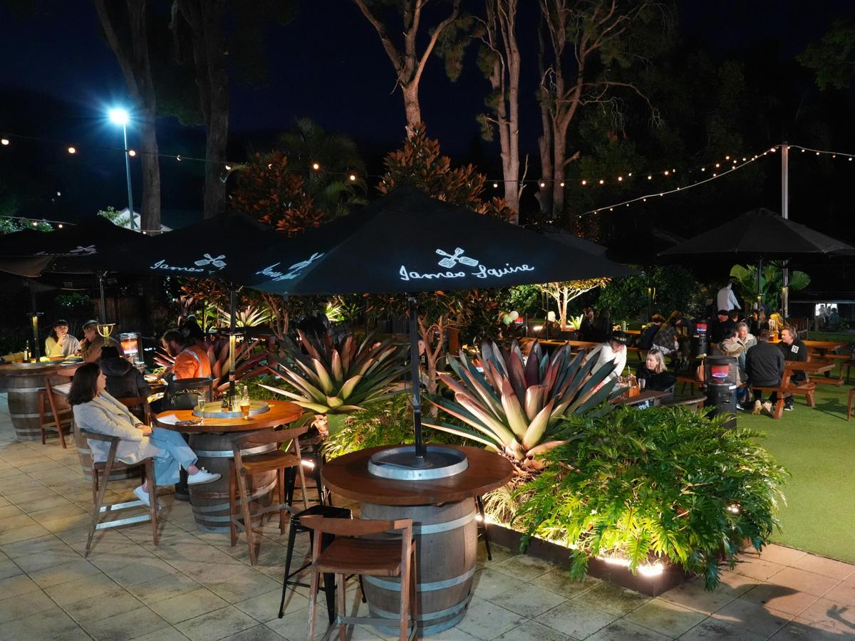 Beer Garden at night