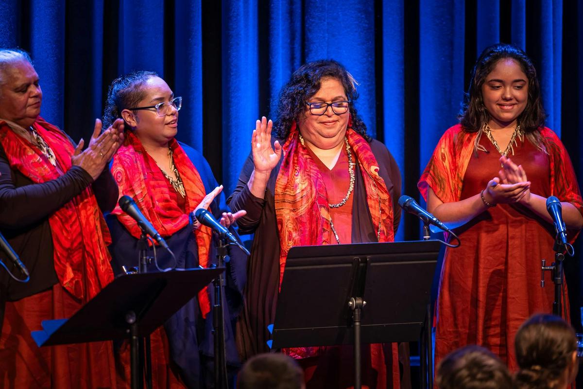 Cheryl Davison Centre with Djinama Yilaga Choir members