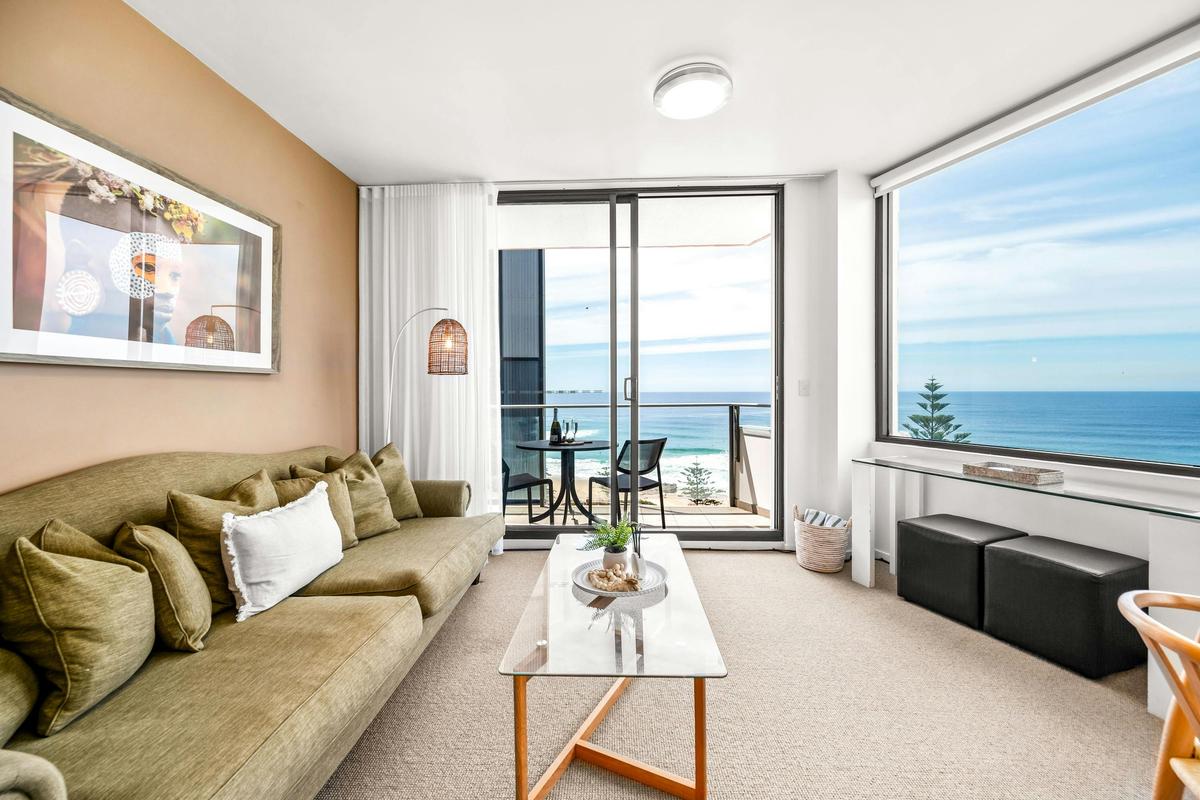 Panorama on Newcastle Beach