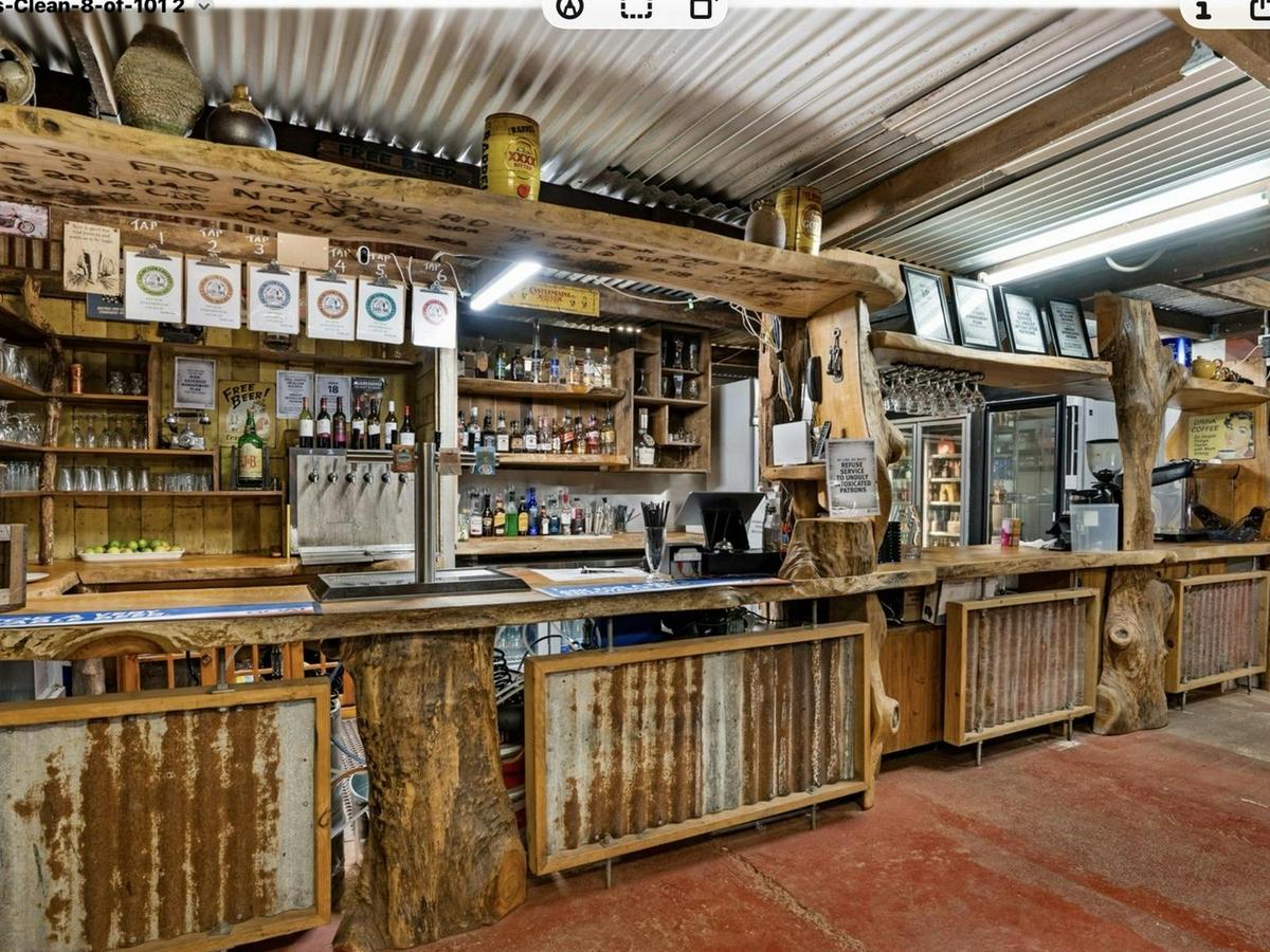 Craft beer brewed and poured on site at the rustic Sublime Farm & Brewery bar.