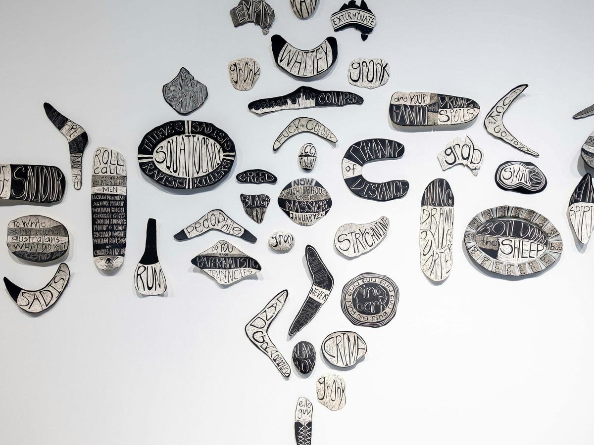 2024 Koori Mail Indigenous Art Award winner Penny Evans artwork The Elephant (detail) 2024.