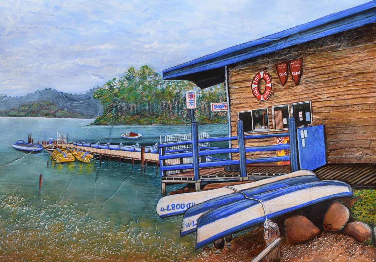 Top Lake Merimbula by local Pambula artist Vikki Jackson