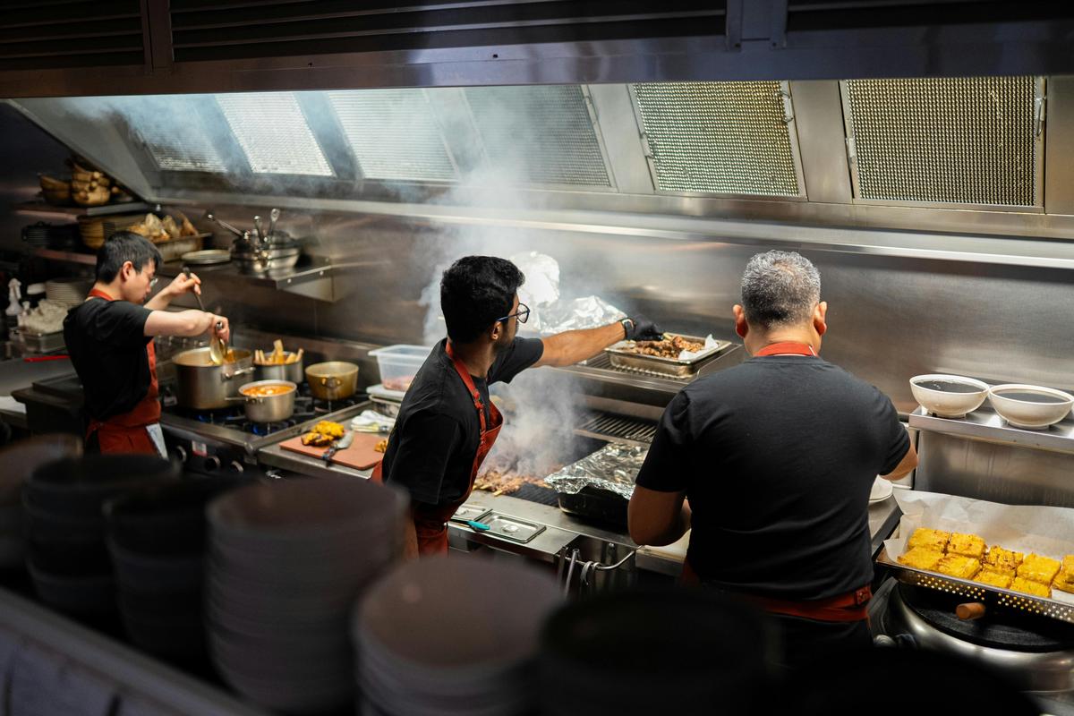 Working in the kitchen at soi 38