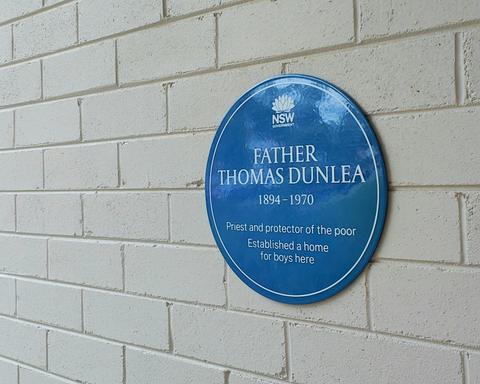 Father Thomas Dunlea Blue Plaque