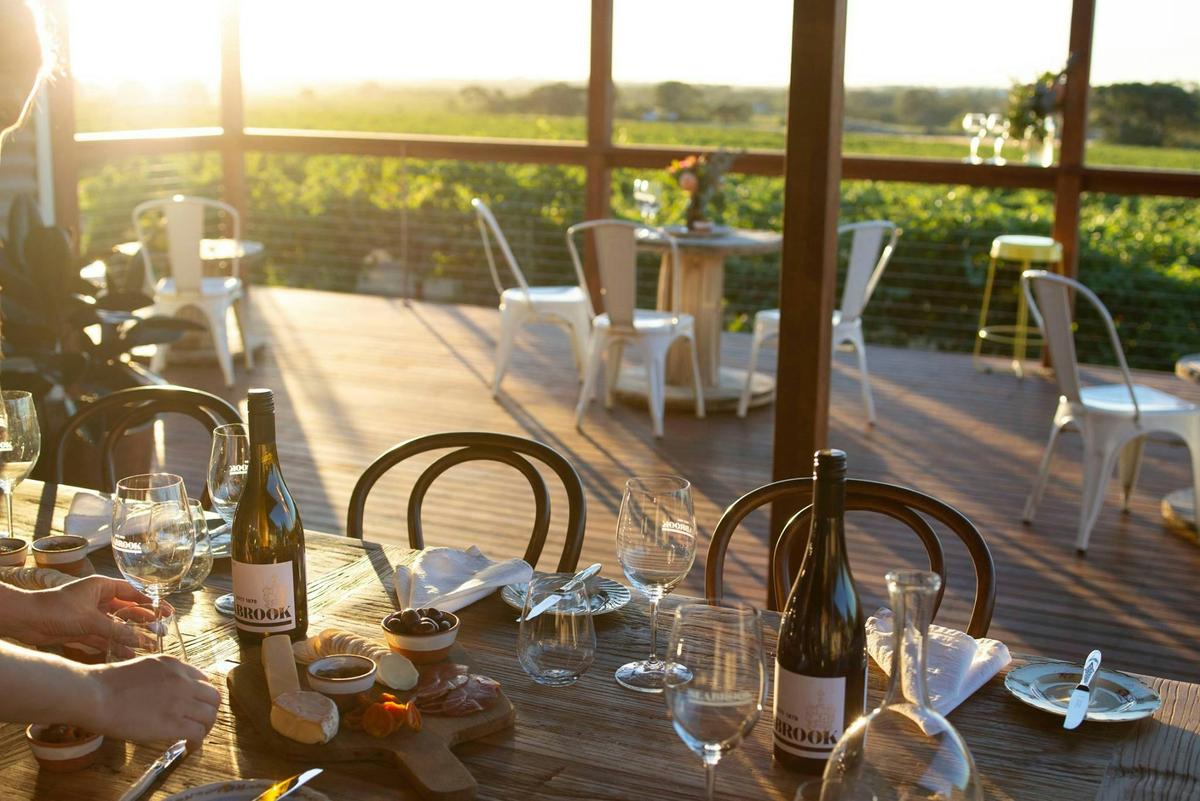 Wine Tasting and platters on the deck overlooking the vineyard