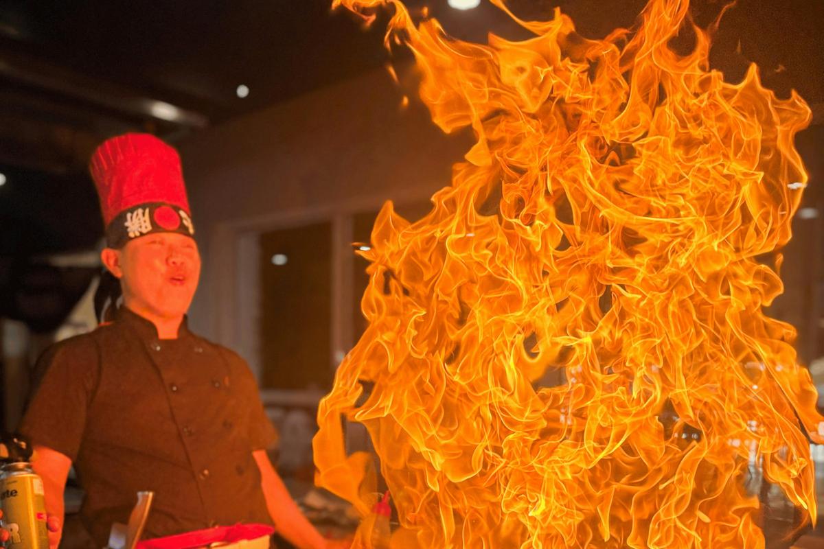 Dinner becomes part of the entertainment with the Tempest Teppanyaki Experience.