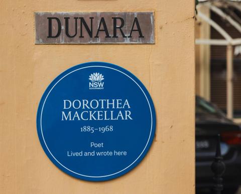 Dorothea Mackellar Blue Plaque