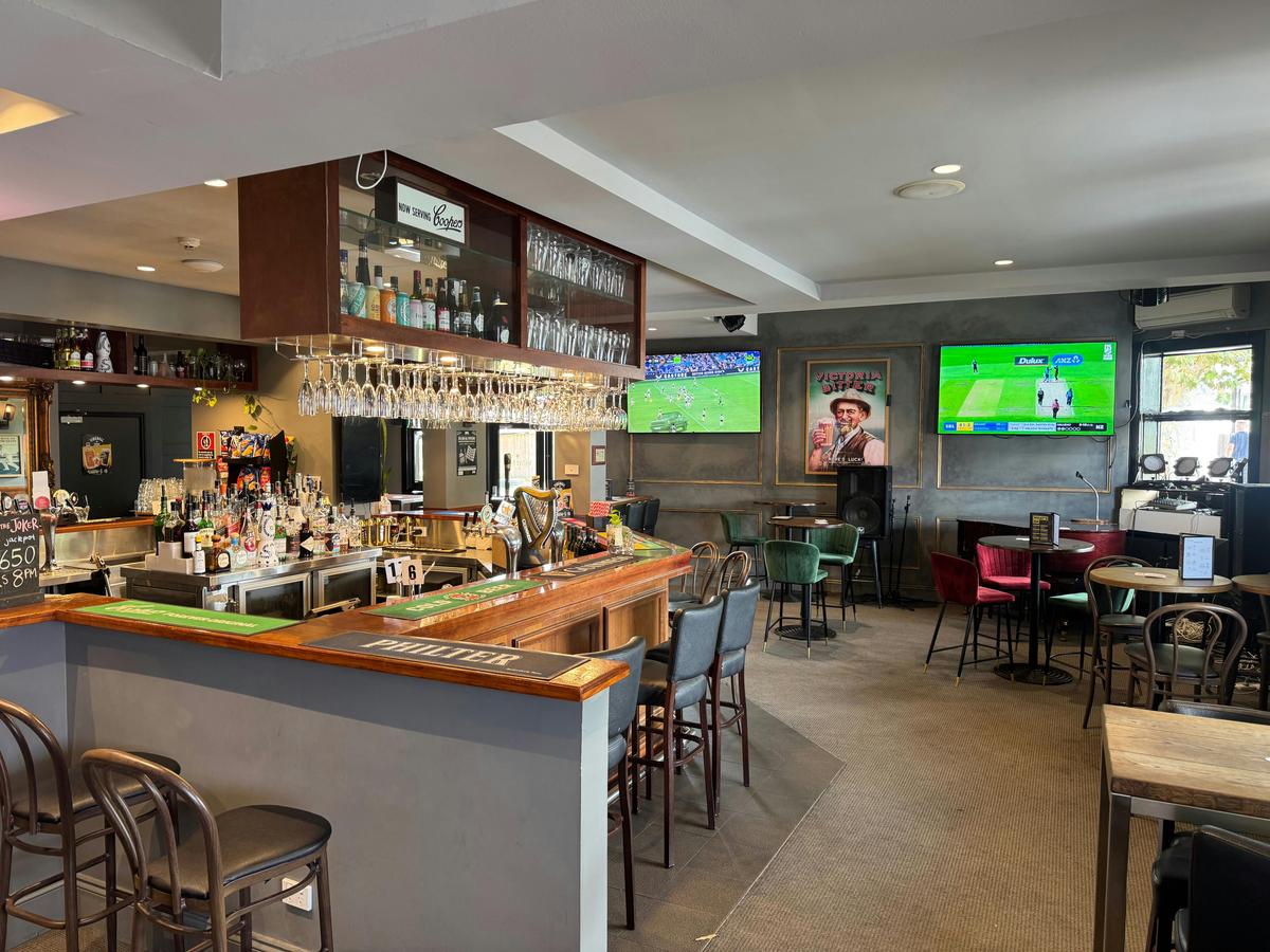 The bar at Native Rose Hotel in Rozelle.