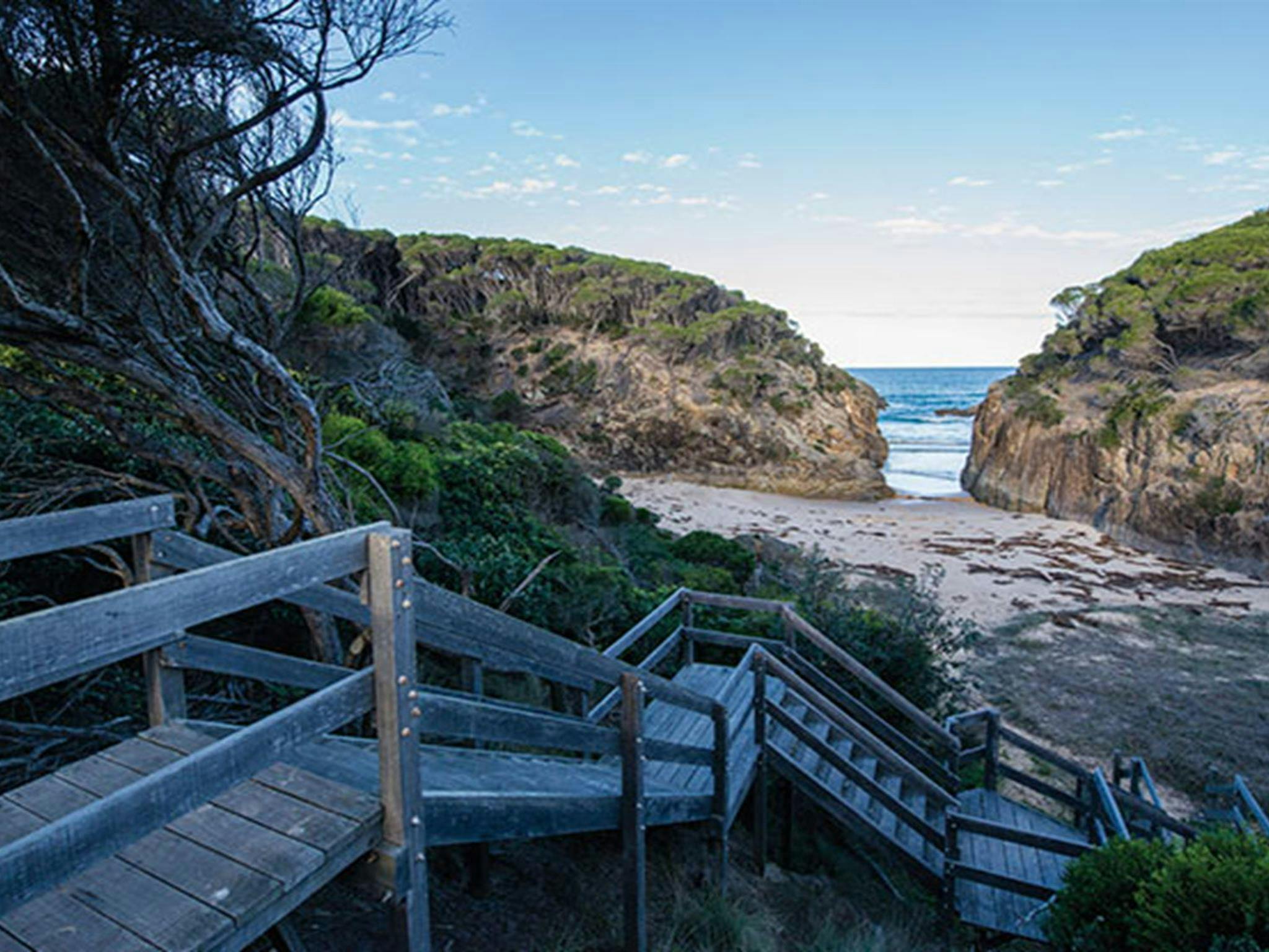 Staircase leading to the beach at Turingal Head. Photo: John Spencer/DPIE
