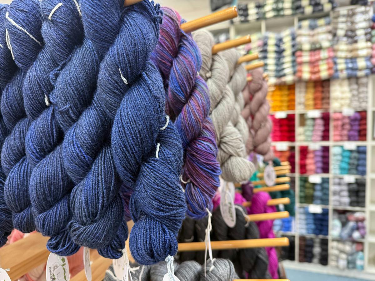 A huge selection of yarn