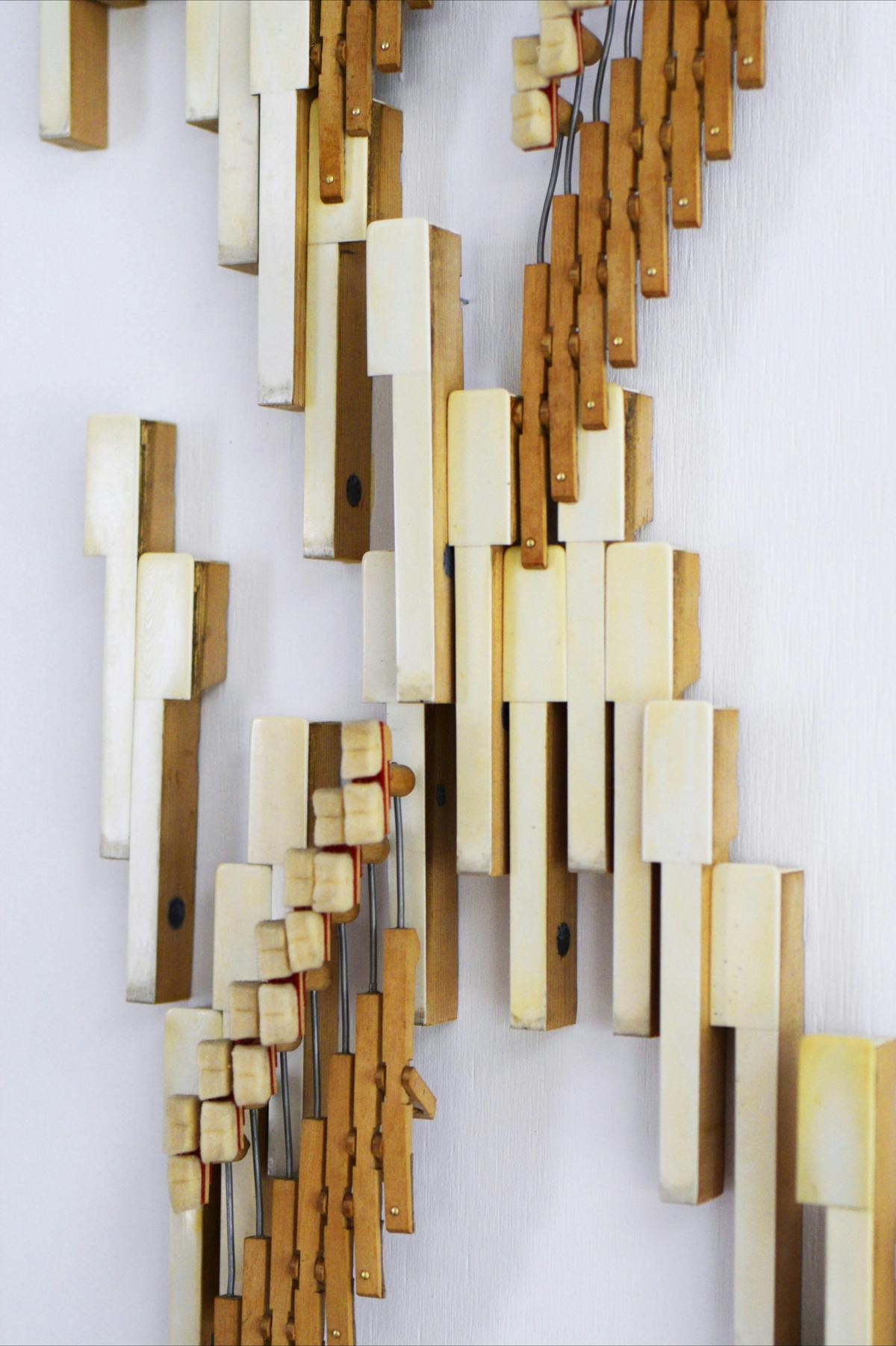 Martin Rowney, detail of artwork, piano keys