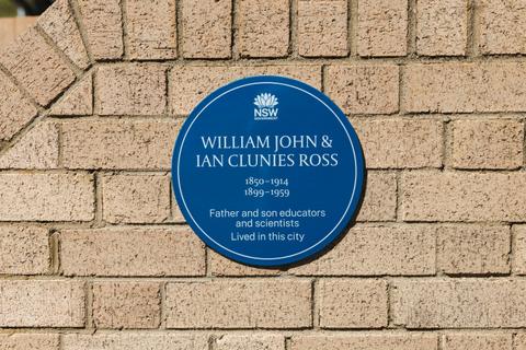 William and Ian Clunies Ross Blue Plaque