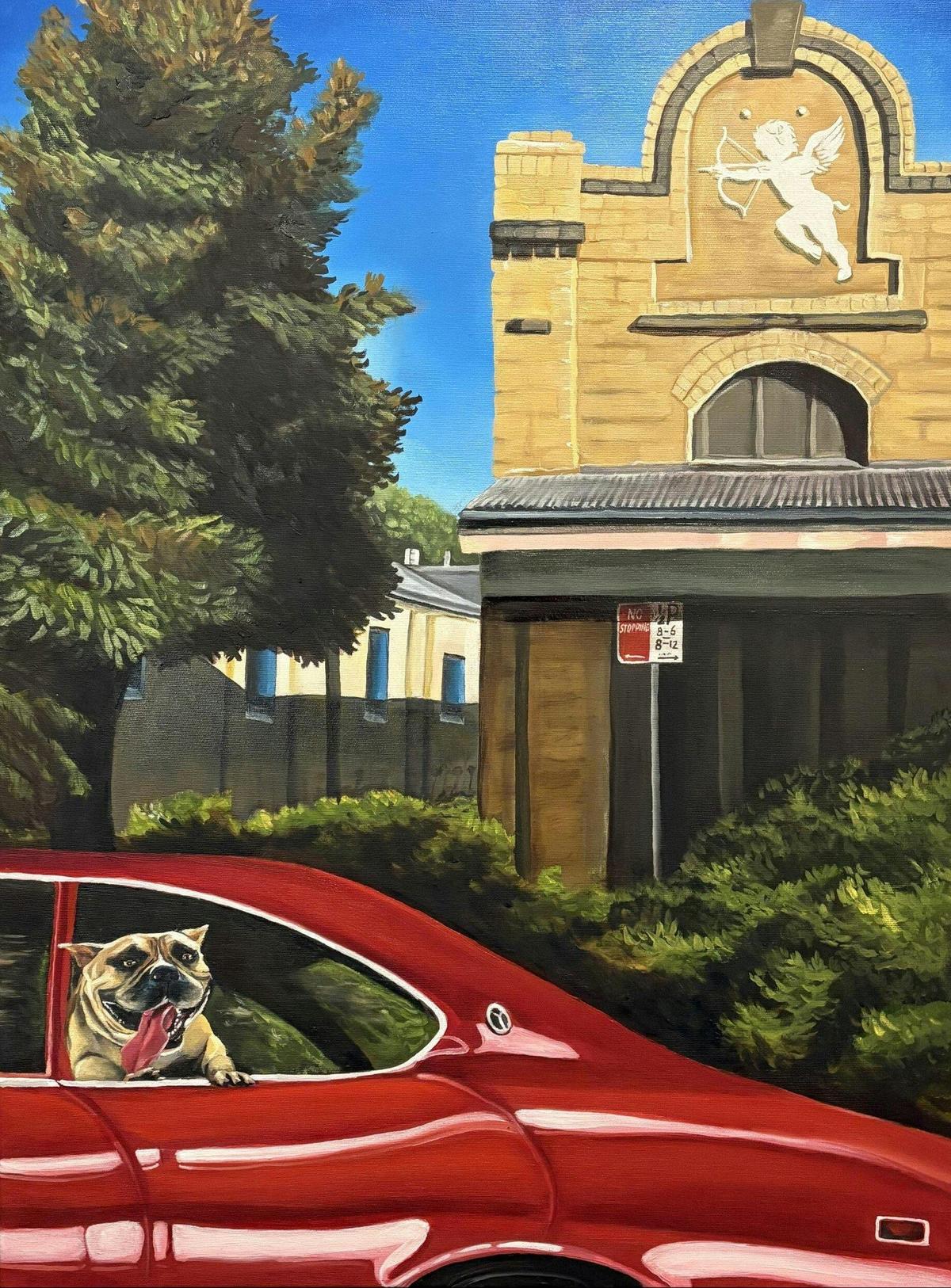 Kirsty Dixon, No Stopping Bowdis Girls, Oil on canvas