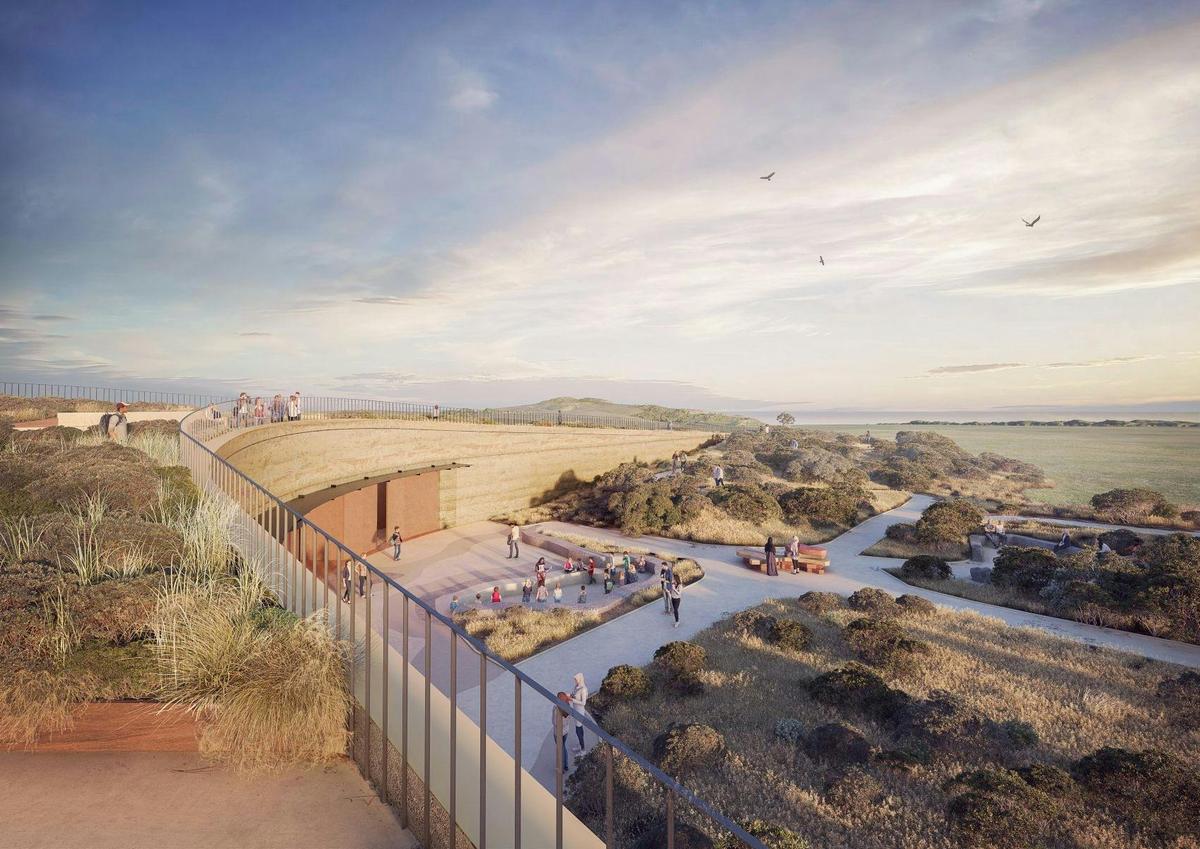 Twelve Apostles Visitor Centre Render of viewing areas and pathways