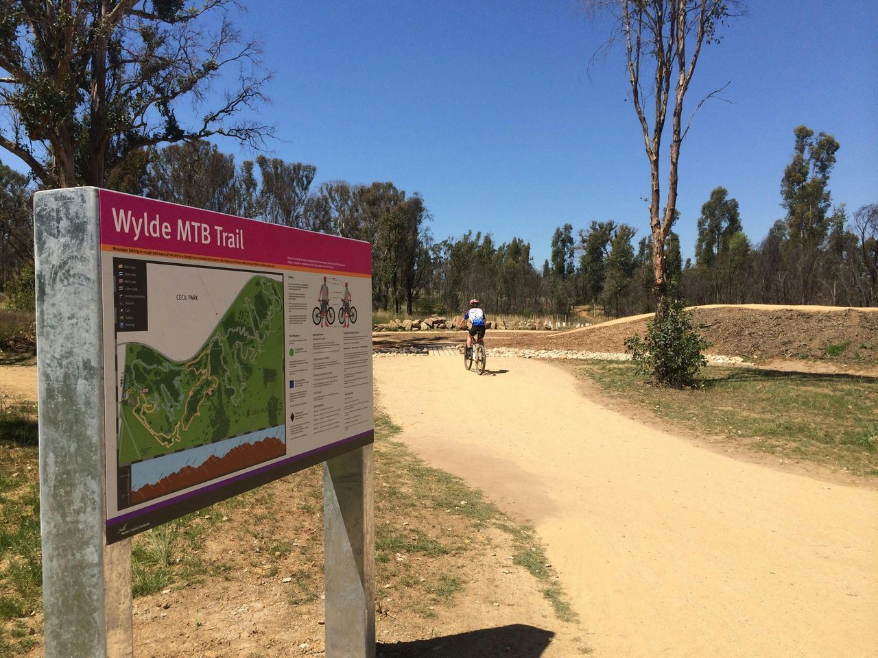 Wylde MTB Trail entrance marker