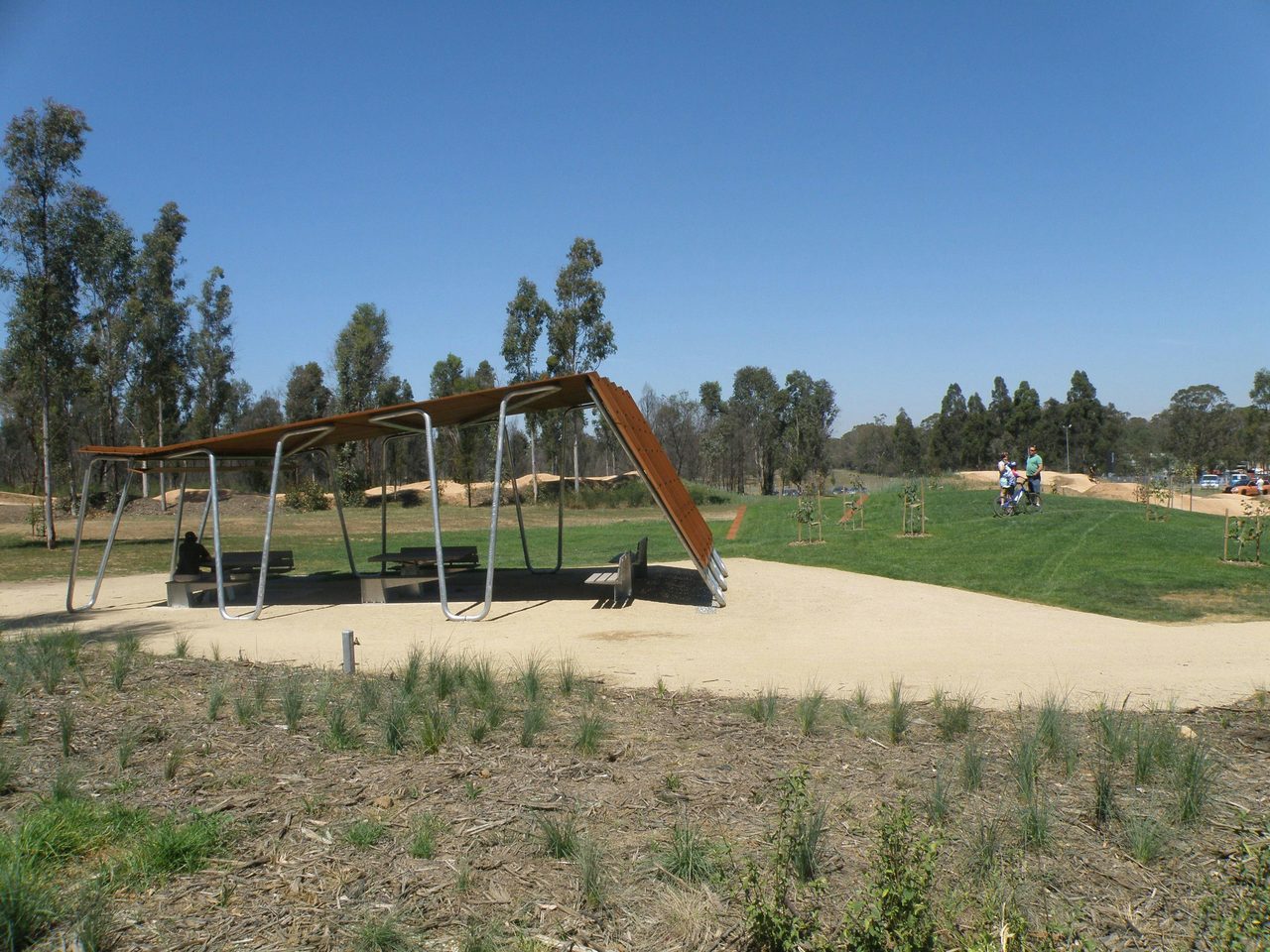 Shelters and Pump Track at Wylde MTB Traill