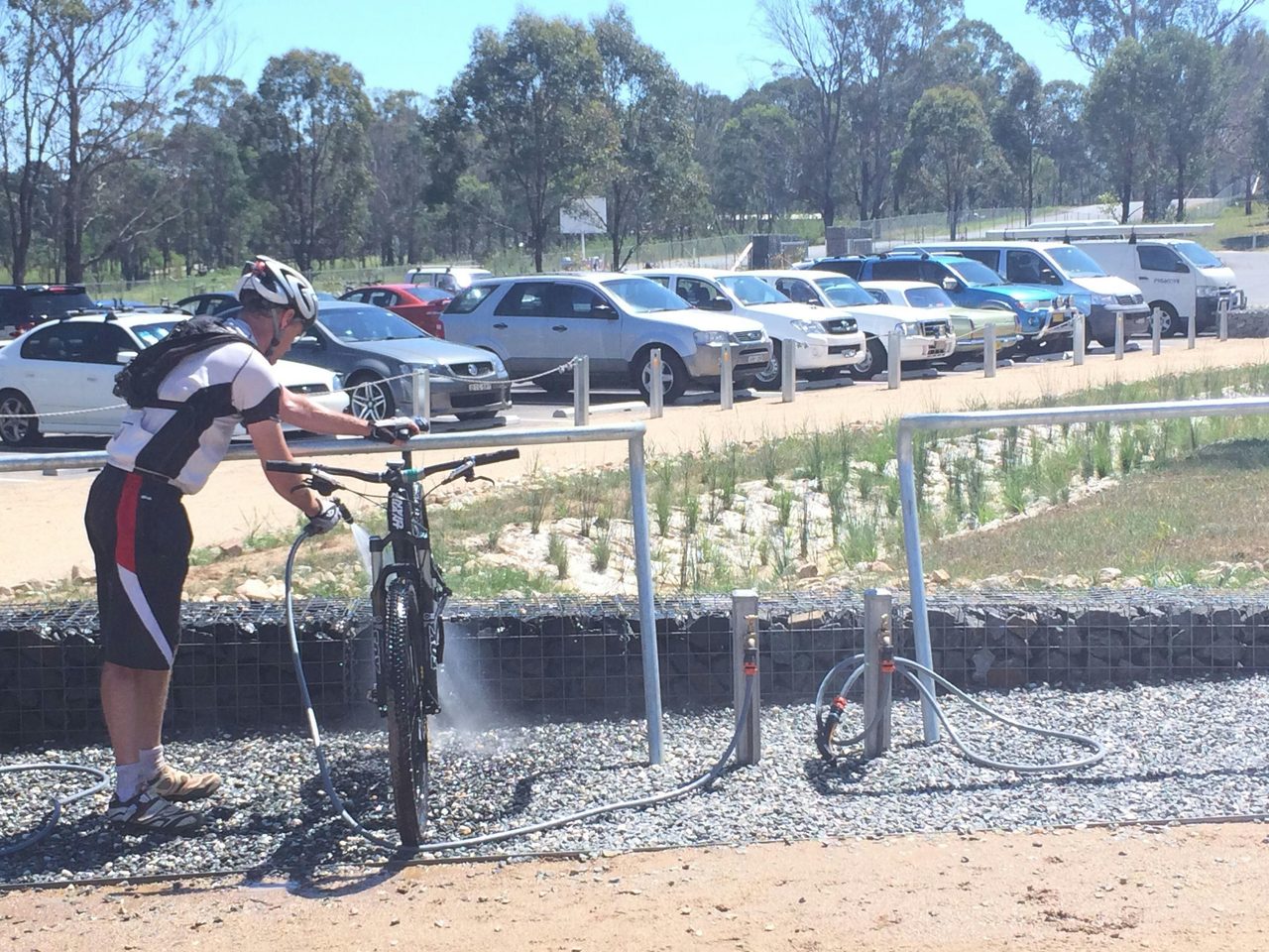 Plenty of parking and bike wash down facilities