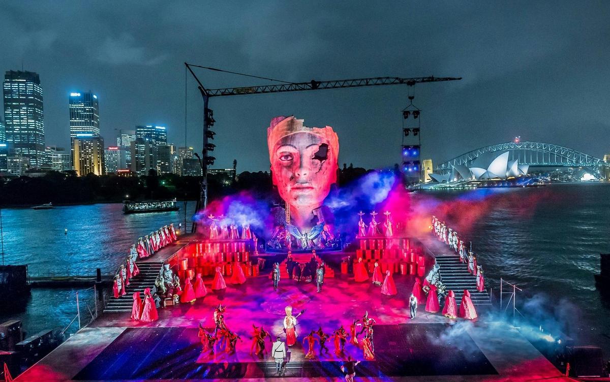 Opera Australia's Handa Opera on Sydney Harbour Aida 2015.